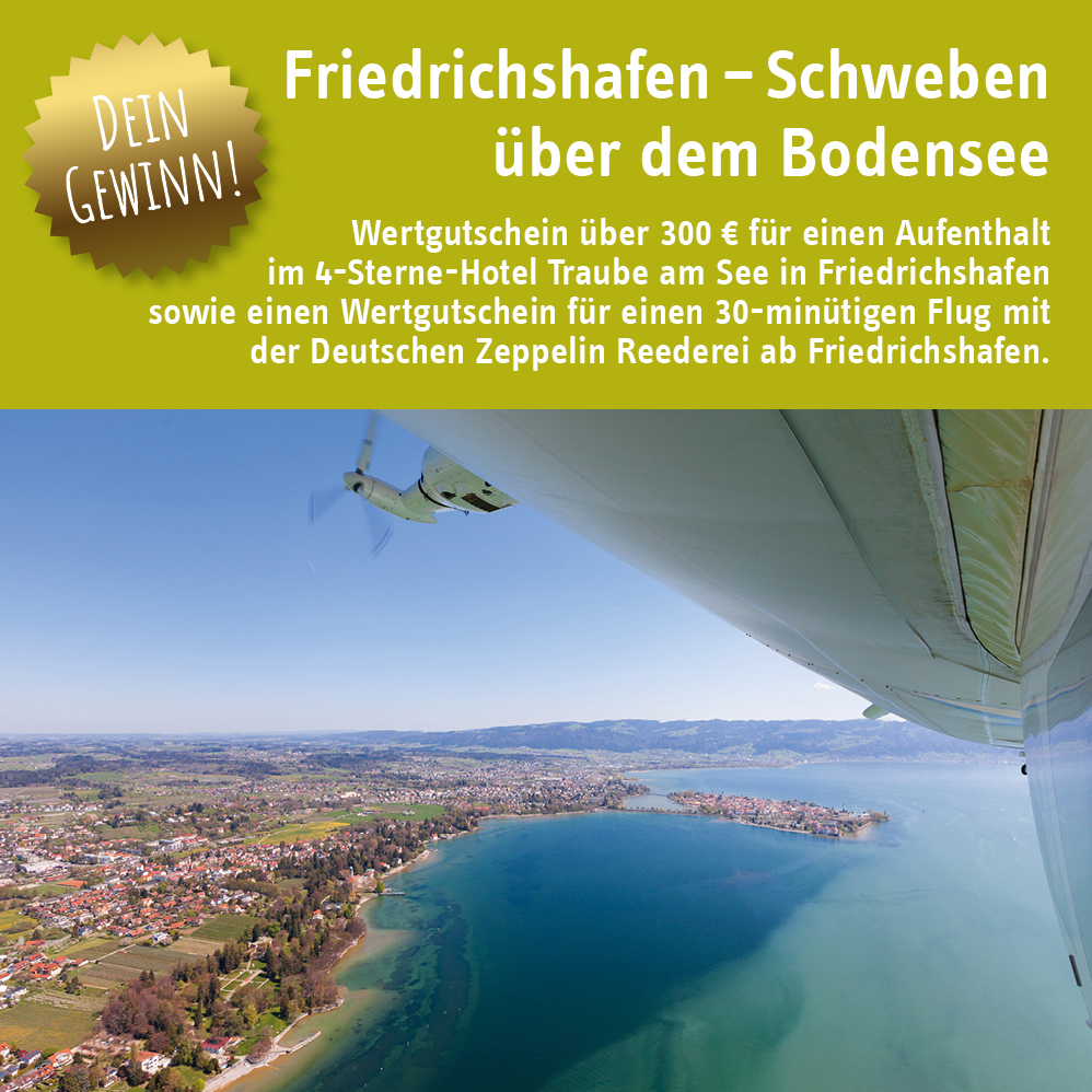 30 Jahre ZAR - 30 Gewinne: Im Juli verlosen wir einen attraktiven Gewinn für Friedrichshafen