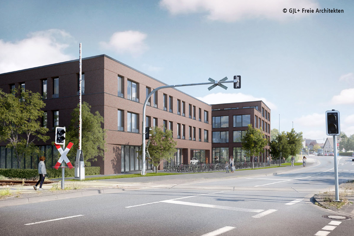 Außenansicht ZAR Gütersloh | Visualisierung "Spexarder Höfe": GJL+ Freie Architekten