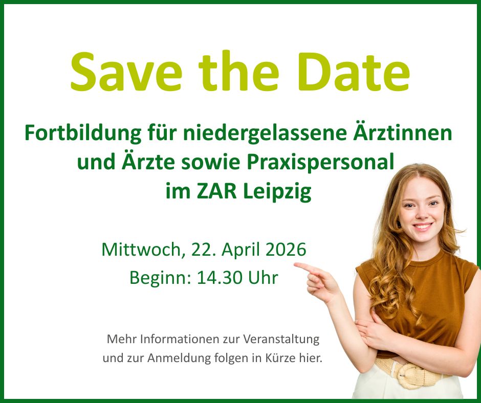 22. April 2026: Fortbildung im ZAR Leipzig - Save the Date!