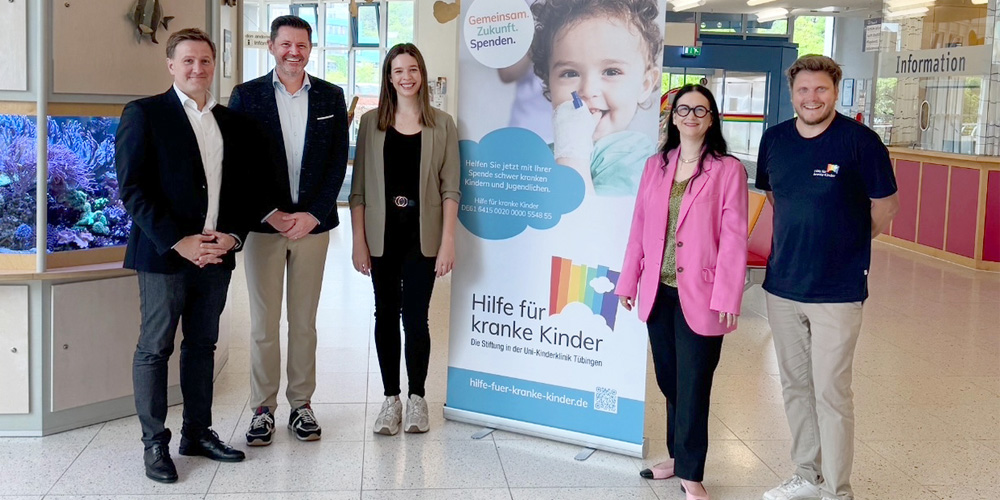 Spende in Höhe von 5000 EUR für "Hilfe für kranke Kinder - Die Stiftung in der Uni-Kinderklinik Tübingen"