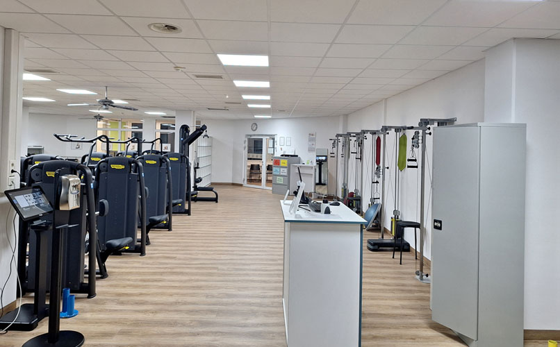 Tresen auf der Trainingsfläche im ZAR Stuttgart