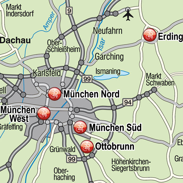 Ambulante Reha in München: Unsere ZAR - 5 x für Sie in der Region!
