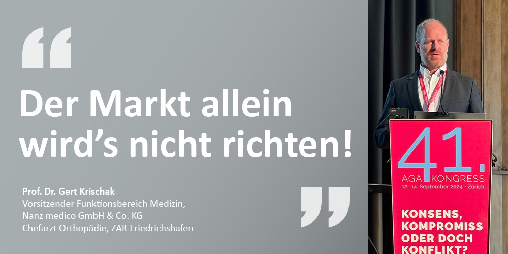 Prof. Dr. Gert Krischak hält Vortrag auf dem 41. AGA-Kongress Zürich