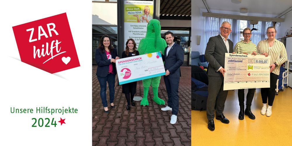 Spendenübergabe ZAR - Ein Kiwi gegen Krebs & Kinderpalliativzentrum Datteln