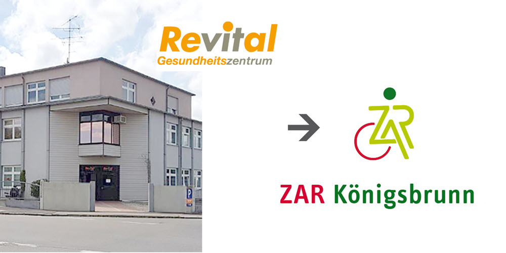 Gesundheitszentrum Revital Königsbrunn jetzt als ZAR Königsbrunn Teil des ZAR-Netzwerks