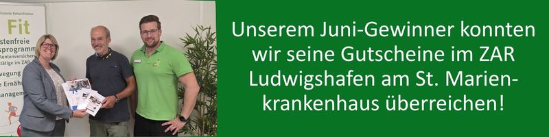 Wir freuen uns mit Hans-Jörg Mayer, Juni-Gewinner | 30 Jahre ZAR
